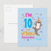 Otter Phantastische Geburtstagskarte Einladungspostkarte (Vorne/Hinten)