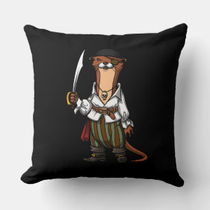 Otter Pirate Animal Sailor Captain Animal Animal Kissen