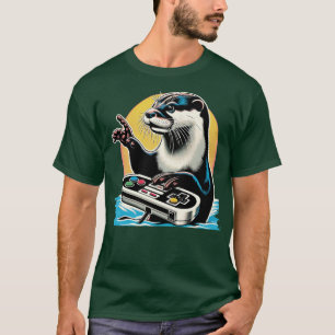 Otter Playing Games Trendy T-Shirt für Water Wonde
