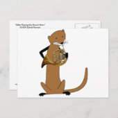 Otter Playing the French Horn Postkarte (Vorne/Hinten)