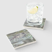 "Otter-Pop!" SteinUntersetzer (Seitenansicht)