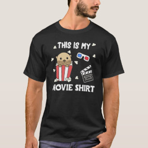 Otter Popcorn-Filme Abend-Filme sehen aus T-Shirt
