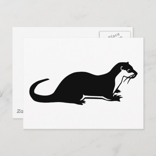 Otter Postkarte (Vorne/Hinten)