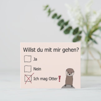 Otter | Postkarte | Ich mag Otter | Liebe