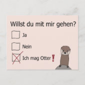 Otter | Postkarte | Ich mag Otter | Liebe (Vorderseite)