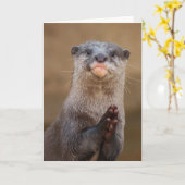 Otter Praying Karte (Gelbe Blume)