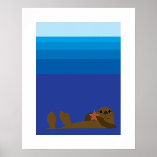 Otter Print Poster (Vorne)
