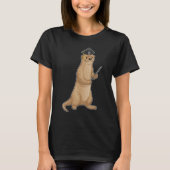 Otter Professor Cylinder T-Shirt (Vorderseite)