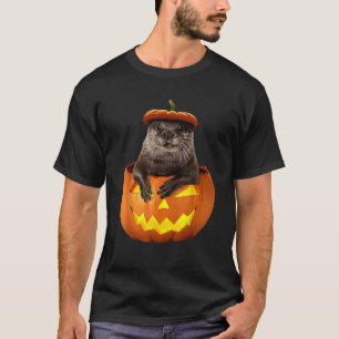 Otter Pumpkin Halloween Funny Otter Halloween T-Shirt