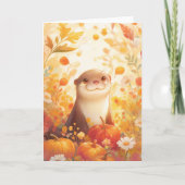 Otter Pumpkin Patch Karte (Vorderseite)