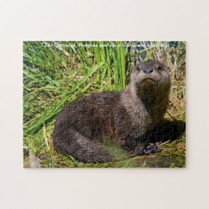 Otter Pup Yellowstone.Weihnachtsgrüße Puzzle