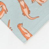 Otter Pups Fleece Blanket (Ecke)