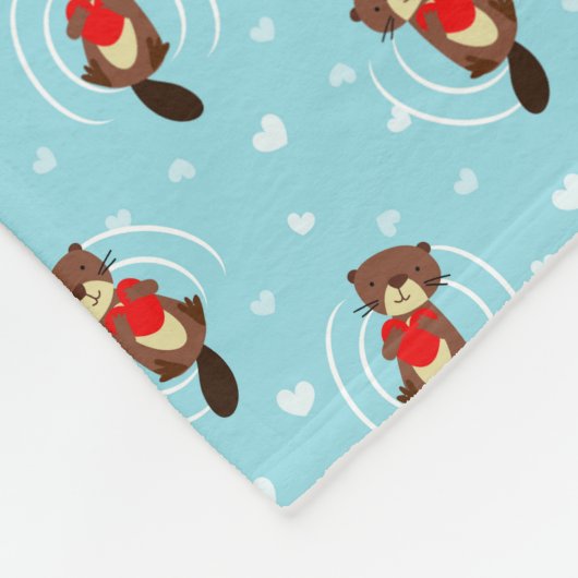 Otter Pups Fleece Blanket (Ecke)