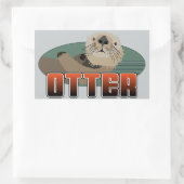 OTTER-Rechteck-Aufkleber Rechteckiger Aufkleber (Tasche)