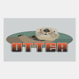 OTTER-Rechteck-Aufkleber Rechteckiger Aufkleber