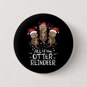 Otter Rentier Hirsch Weihnachtsgeschenk Geschenk G Button