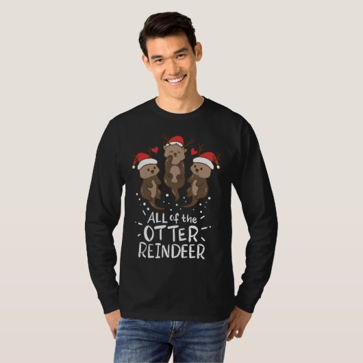Otter Rentier Hirsch Weihnachtsgeschenk Geschenk G T-Shirt (Vorne ganz)
