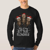 Otter Rentier Hirsch Weihnachtsgeschenk Geschenk G T-Shirt (Vorderseite)