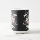 Otter Respect Each Other Funny Kaffeetasse (Mittel)