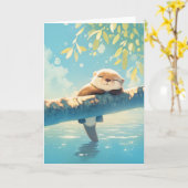 Otter River Retreat Karte (Gelbe Blume)