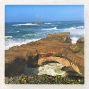 Otter Rock at Devil's Punchbowl Staat Park, Oregon Glasuntersetzer