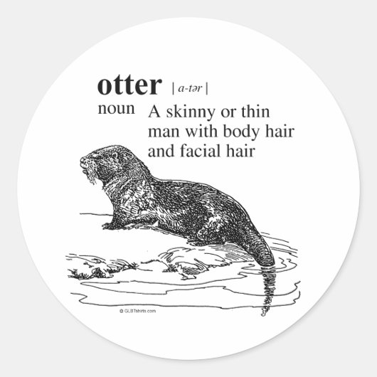 OTTER RUNDER AUFKLEBER (Vorderseite)