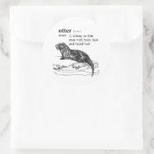OTTER RUNDER AUFKLEBER (Tasche)