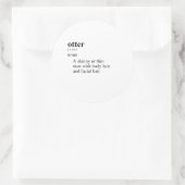 OTTER RUNDER AUFKLEBER (Tasche)