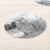 Otter Runder Pappuntersetzer (Angewinkelt)