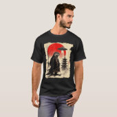 Otter Samurai Retro Ufo Japanese Warrior Art Graph T-Shirt (Vorne ganz)