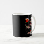 Otter Santa Sleigh Flying Funny Magical Christmas Kaffeetasse (VorderseiteRechts)