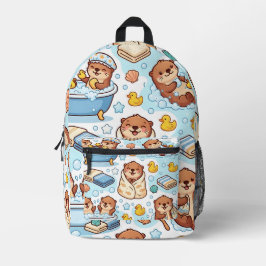Otter-Schaumbad-Rucksack – Süßes gemütliches Muste Bedruckter Rucksack