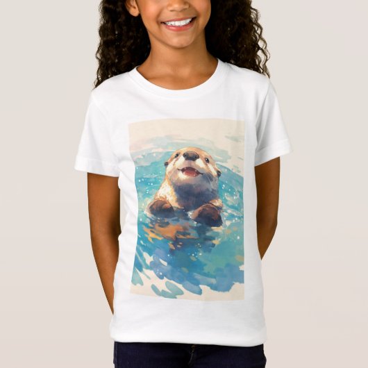 Otter schlackt durch Sonnenschein T-Shirt (Vorderseite)