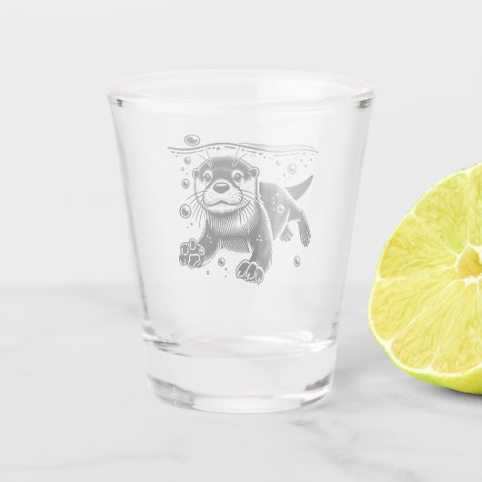 Otter Schnapsglas (Rückseite)