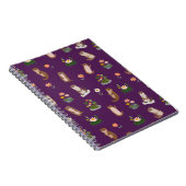 Otter & Seerosen auf dunklem Lila Notizblock (Rechte Seite)