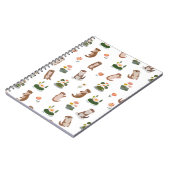 Otter & Seerosen auf Weiß Notizblock (Linke Seite)