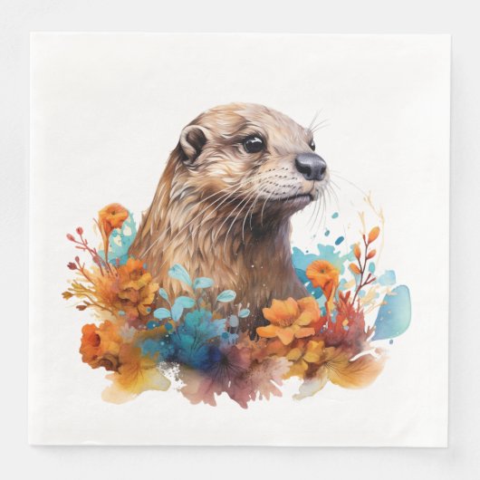 Otter Serviette (Vorderseite)