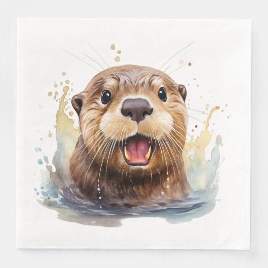 Otter Serviette (Vorderseite)