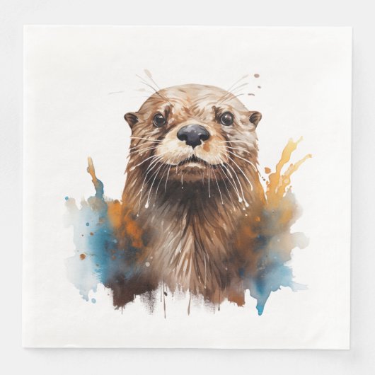 Otter Serviette (Vorderseite)