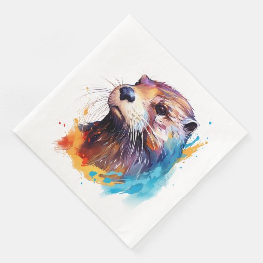 Otter Serviette (Ecke)