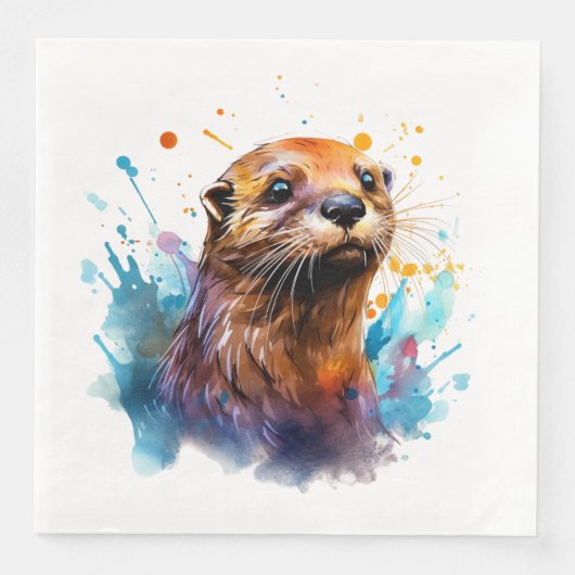 Otter Serviette (Vorderseite)