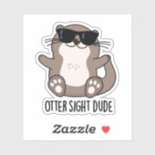 Otter Sight Typ Funny Animal Pub Aufkleber (Blatt)