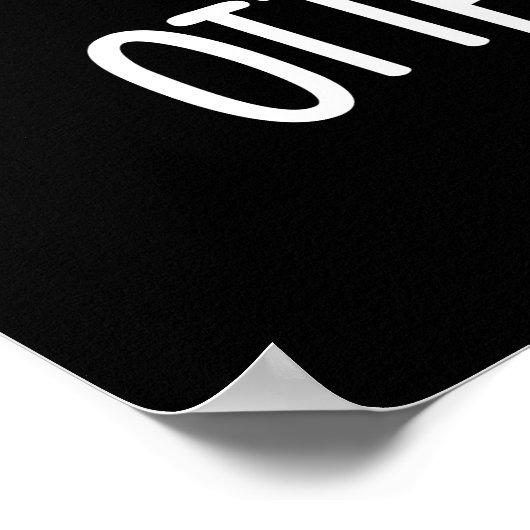 Otter Sight Typ Funny Animal Pub Dark BG Poster (Ecke)