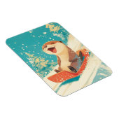 Otter Sledding in Snow Magnet (Rechte Seite)
