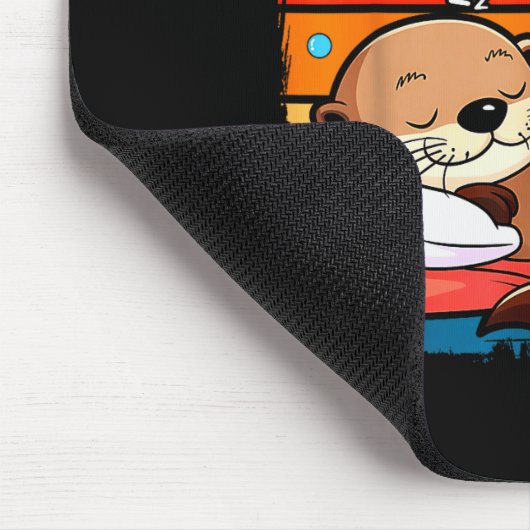 Otter Sleeng Animal Pajamas Nap Pjs Outfit Sea Ott Mousepad (Ecke)