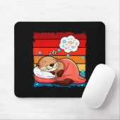 Otter Sleeng Animal Pajamas Nap Pjs Outfit Sea Ott Mousepad (Mit Mouse)