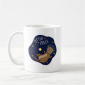 Otter Space Funny Astronaut Otter Puff Kaffeetasse (Links)