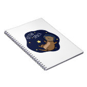 Otter Space Funny Astronaut Otter Puff Notizblock (Rechte Seite)