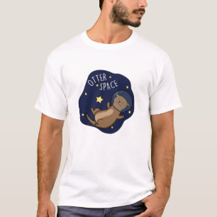 Otter Space Funny Astronaut Otter Puff T-Shirt