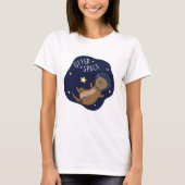 Otter Space Funny Astronaut Otter Puff T-Shirt (Vorderseite)